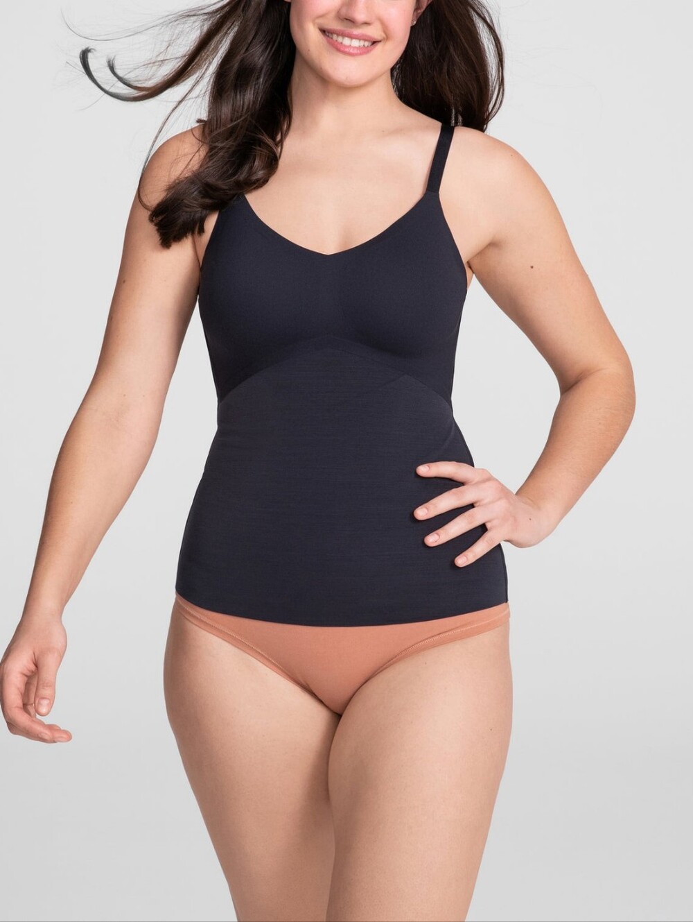 Honeylove Black LiftWear 360° Smoothing Shaping Wireless Compression Cami Top XL